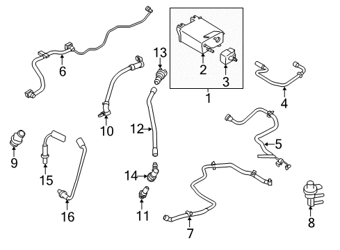 2013 Lincoln MKZ Powertrain Control Crankcase Tube Diagram for DP5Z-6758-A