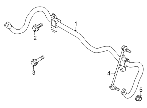 2022 Mitsubishi Outlander Stabilizer Bar & Components - Front Bolt Diagram for 01125-N2101