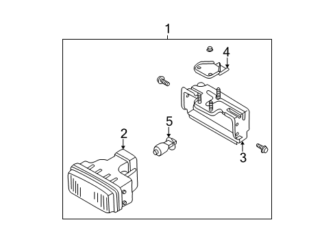 1998 Nissan Pathfinder Bulbs Lamp Unit-Fog Diagram for 26154-0W001