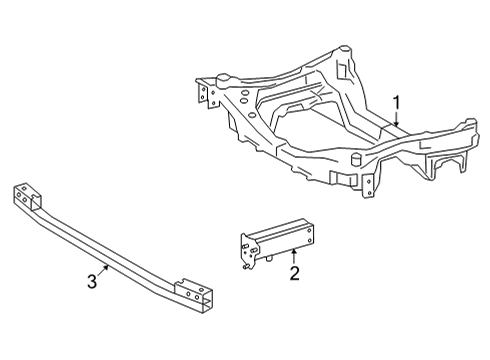 2021 Toyota Mirai Suspension Mounting - Front Engine Cradle Diagram for 51100-62011