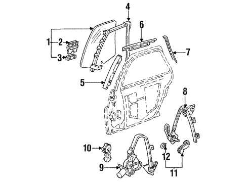 1995 Buick Regal Rear Door Switch Asm-Side Window Diagram for 10200801