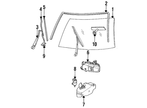 1984 GMC S15 Wiper & Washer Components Container-Windshield Washer Solvent Diagram for 22029968