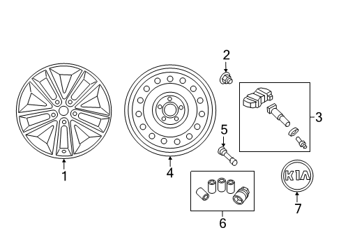 2019 Kia Sorento Wheels Wheel Assembly-Aluminum Diagram for 52910C5110