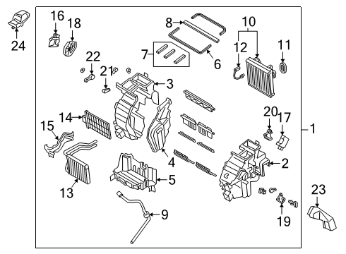 2020 Kia Soul A/C & Heater Control Units Control Assembly-Heater Diagram for 97250K0350WK