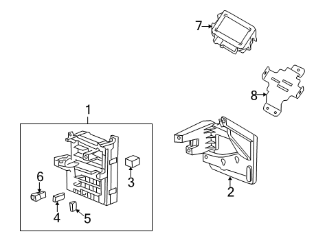2010 Cadillac CTS Electrical Components Block Asm-Body Wiring Harness Junction Diagram for 20939500