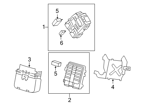 2014 Chevrolet Tahoe Fuse & Relay Junction Block Diagram for 22925212