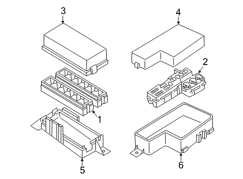 2001 Nissan Quest Electrical Components Holder FUSELINK Diagram for 24380-7B000