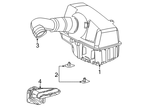 2001 Dodge Stratus Air Intake Air Intake-Hose Tube Assembly Diagram for 5017000AA