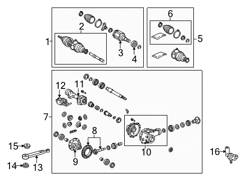 2010 Toyota 4Runner Carrier & Front Axles Pinion Assembly Diagram for 41201-80198