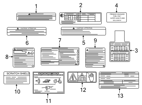2016 Infiniti Q50 Information Labels Label-Caution, Air Conditioner Diagram for 27090-C950D