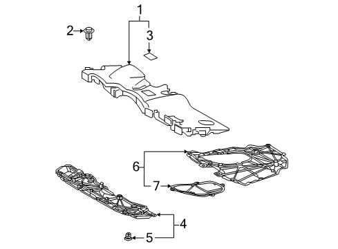 2021 Toyota RAV4 Prime Splash Shields Splash Shield Diagram for 51420-42040