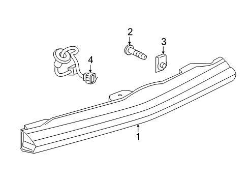 2019 Chevrolet Blazer High Mount Lamps High Mount Lamp Diagram for 84468834