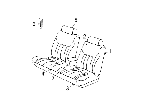 2001 Chrysler Concorde Front Seat Components Front Seat Cushion Diagram for UF851T5AA