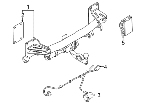 2022 BMW X6 Trailer Hitch Components WIRING SET Diagram for 61129834453
