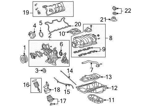 2010 Lexus LS460 Engine Parts, Mounts, Cylinder Head & Valves, Camshaft & Timing, Variable Valve Timing, Oil Pan, Oil Pump, Adapter Housing, Crankshaft & Bearings, Pistons, Rings & Bearings Guide, Oil Level Gage Diagram for 11452-38040