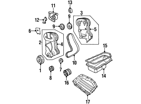 1995 Eagle Talon Filters Pan-Transmission Oil Diagram for 4431997