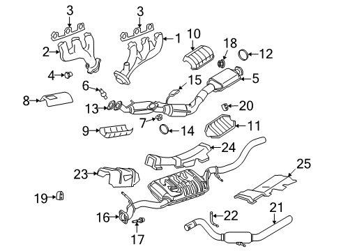 2006 Ford Explorer Exhaust Manifold Gasket Diagram for 9L2Z-9448-B