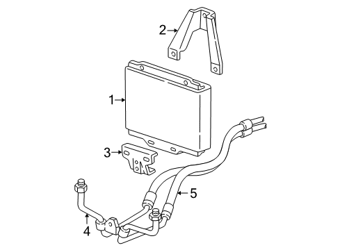 2000 Chevrolet K3500 Oil Cooler Cooler, Engine Oil Diagram for 15158525