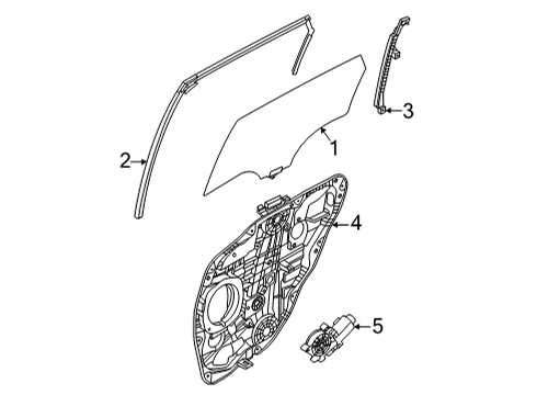 2021 Kia Seltos Rear Door Channel Assembly-Rear Do Diagram for 83560Q5000