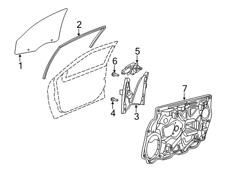 2012 Chrysler 200 Front Door WEATHERSTRIP-Front Door Glass Diagram for 5074561AI