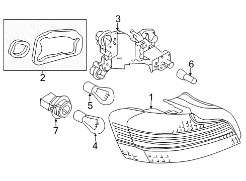 2012 BMW 128i Bulbs Tail Light, Right Diagram for 63217273430