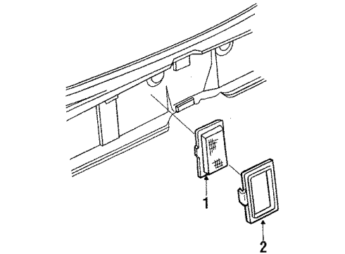 1984 Oldsmobile Delta 88 Backup Lamps Housing, Back Up Lamp Diagram for 5932364