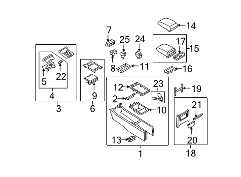 2007 Infiniti G35 Heated Seats Finisher-Switch Diagram for 68485-JK00A