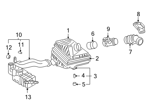 2001 Hyundai XG300 Filters Cover-Air Cleaner Diagram for 28111-39000