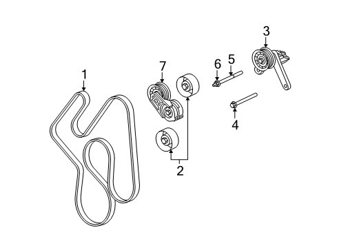 2007 Chrysler Aspen Belts & Pulleys Belt-SERPENTINE Diagram for 53032805AB