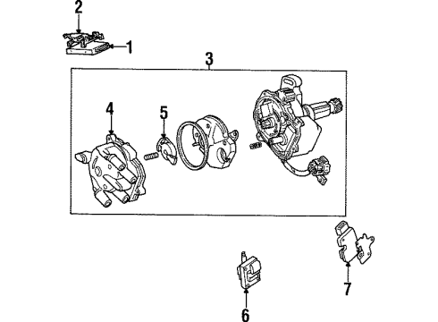 1995 Ford Probe Ignition System Rotor Diagram for F32Z12200C