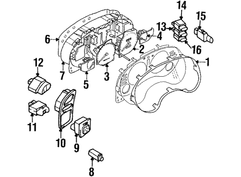 1998 Chrysler Sebring Mirrors Switch-Mirror Diagram for LP63SJLAB