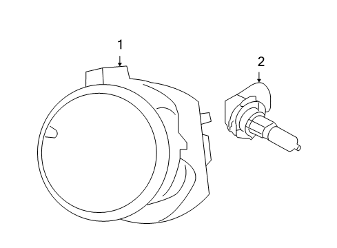 2007 Jeep Commander Bulbs Light Kit, Fog Diagram for 82209354