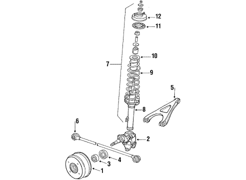 1985 Honda Accord Rear Brakes Cylinder Assembly, Rear Wheel Diagram for 43300-671-633