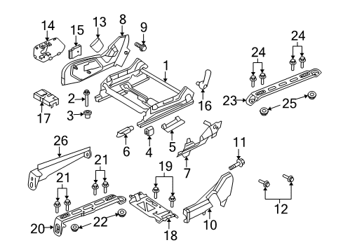 2009 Jeep Grand Cherokee Power Seats Switch-Power Seat Diagram for 56049428AE