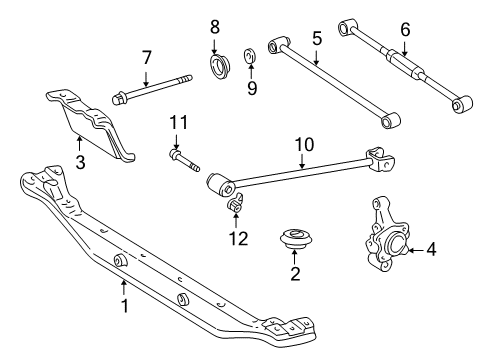 Diagram for 2001 Toyota Corolla Rear Suspension Components, Stabilizer Bar 