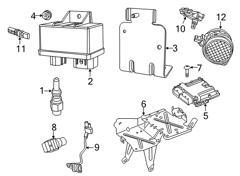 2018 Ram 1500 Powertrain Control Glow Plug Diagram for 68460484AB