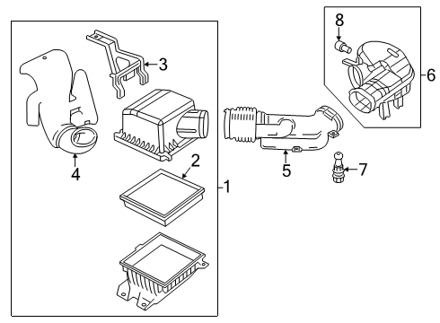 2012 Dodge Journey Powertrain Control Air Clean Diagram for 68224901AC