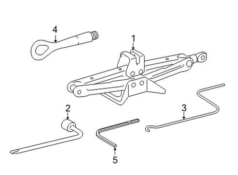 2022 Lexus LC500 Jack & Components WRENCH, ROOF PANEL Diagram for 09168-11010