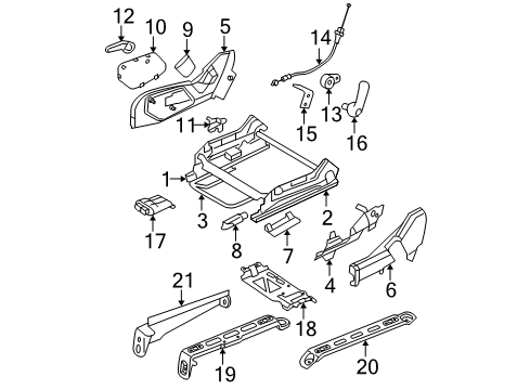 2006 Jeep Grand Cherokee Tracks & Components Occupant Classification Module Diagram for 56043195AZ