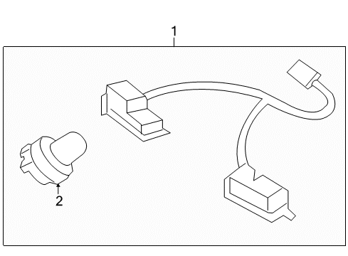 2011 Kia Soul Bulbs Lamp Assembly-License Plate Diagram for 925012K000