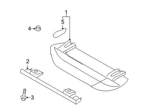 2010 Chevrolet Aveo5 Bulbs High Mount Lamp Nut Diagram for 94515017