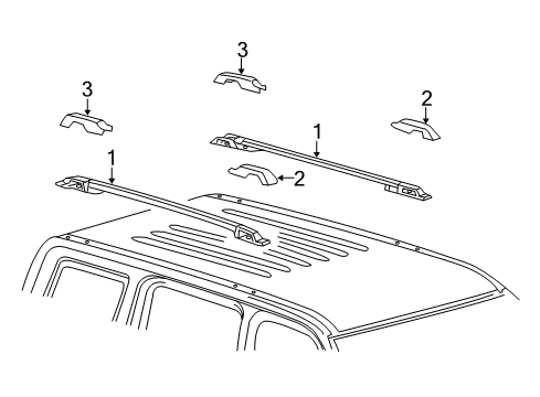 2008 Jeep Liberty Luggage Carrier Nut Diagram for 6508603AA