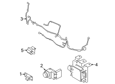 2022 Hyundai Tucson Electrical Components - Front Bumper ULTRASONIC SENSOR-S.P.A.S Diagram for 99310-S1900-T2G