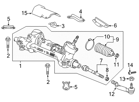 2020 Honda Accord Steering Column & Wheel, Steering Gear & Linkage G/Box Assembly, Steering Diagram for 53620-TVC-A48