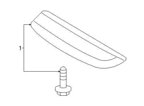 2007 Hyundai Azera High Mount Lamps Lamp Assembly-High Mounted Stop Diagram for 92701-3L000-WK