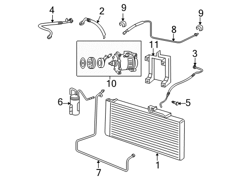 2009 Dodge Ram 2500 Air Conditioner Line-A/C Discharge Diagram for 55057039AA