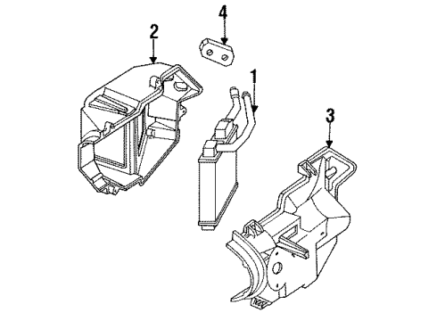 1987 Chevrolet Corvette Heater Core & Control Valve Hose, Heater Inlet Diagram for 14081348