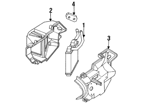 1984 Chevrolet Corvette Heater Core & Control Valve Hose, Heater Inlet Diagram for 14046044