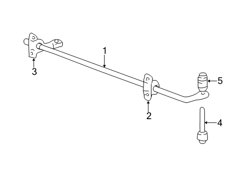 2001 Ford Focus Stabilizer Bar & Components - Rear Stabilizer Bar Diagram for 1S4Z-5A772-BA