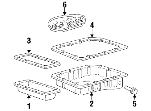 1998 Cadillac Catera Automatic Transmission Transmission Asm, Auto (Remanufactured) Diagram for 96042114